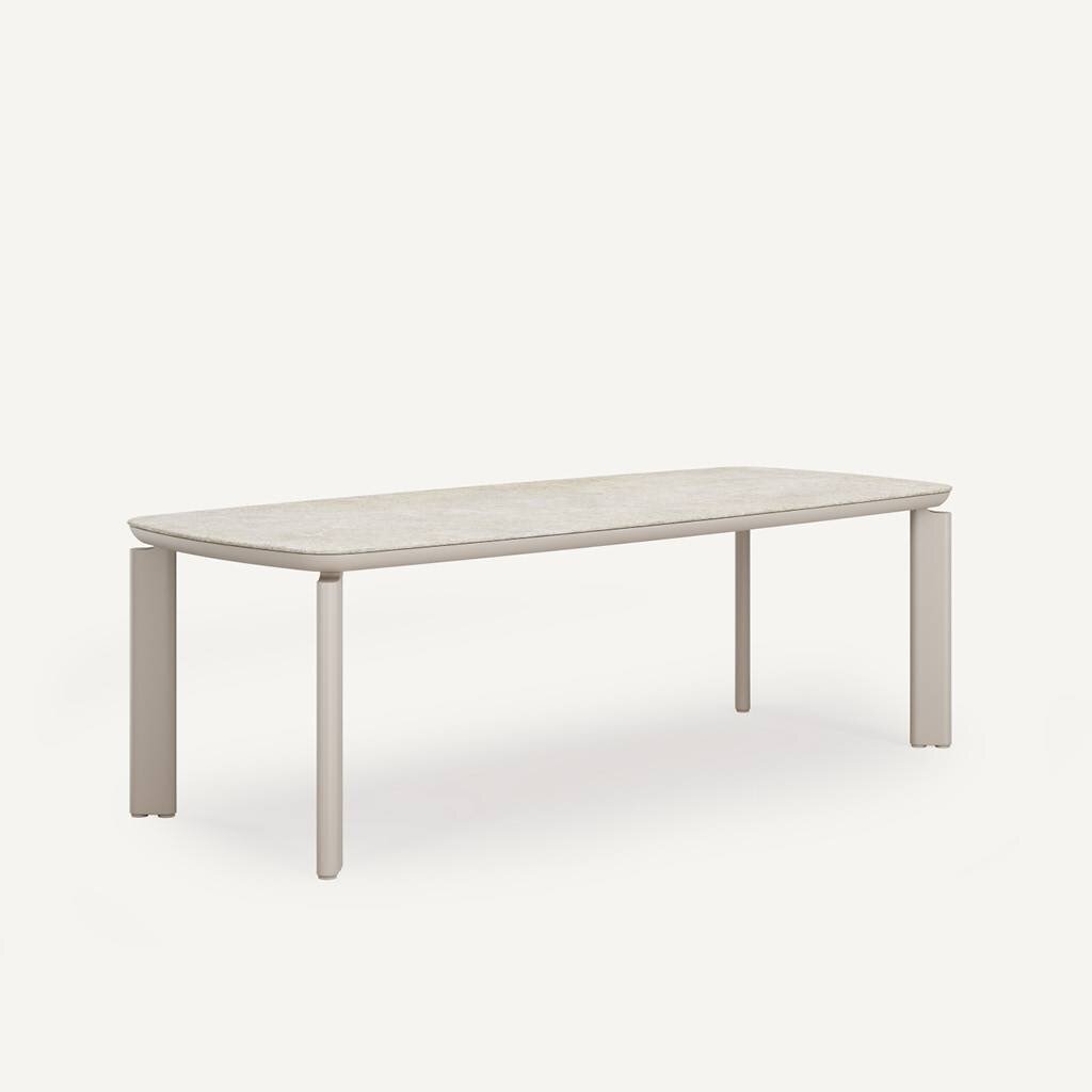 Stół Artie Pico z blatem ze spieku ceramicznego w kolorze kremowym