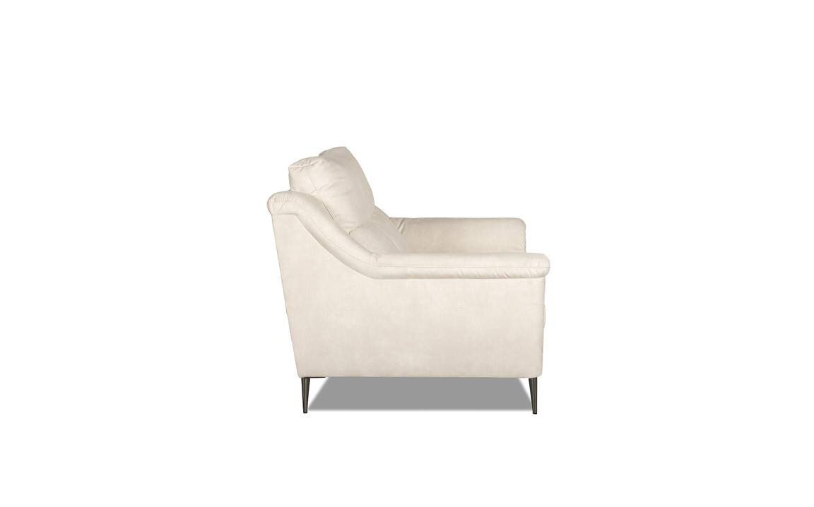 Fotel Kler Ramiro E101 biały z tkaniny bok