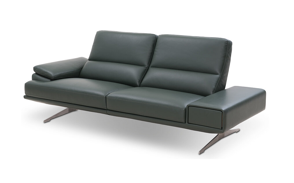 Sofa Kler Soprano W171 zielona skórzana