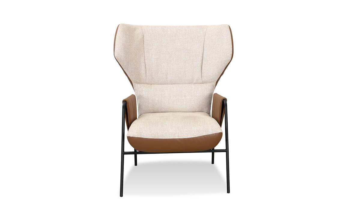 Fotel Kler Staccato W198 beżowo-brązowy Fotel Kler Staccato W198 beżowo-brązowy
