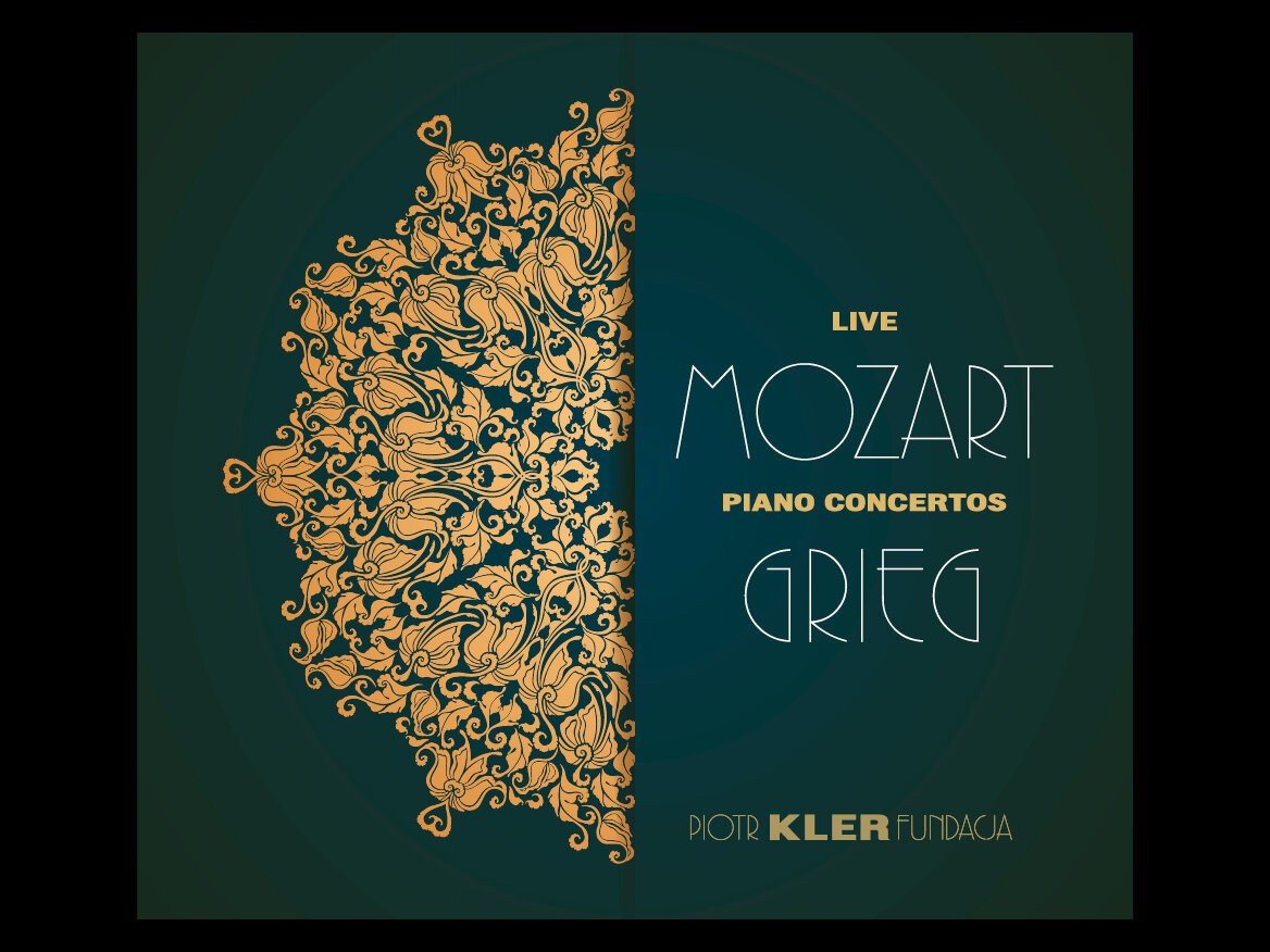 Okładka płyty - Mozart & Grieg Piano Concertos Live - Piotr Kler Fundacja