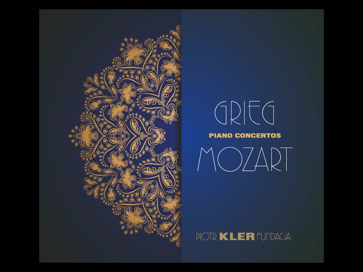 Okładka płyty - Grieg & Mozart Piano Concertos - Piotr Kler Fundacja